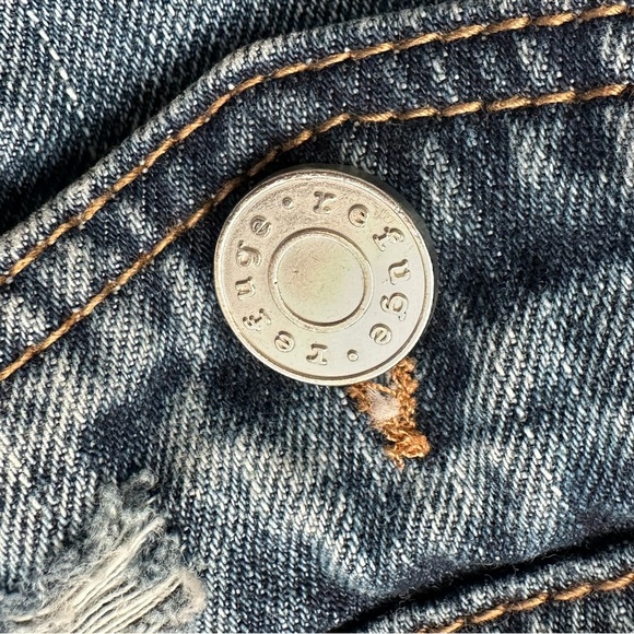 Refuge jacket Blue Denim Button Detail size XL - Picture 5 of 5